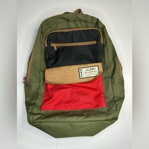 Kavu‎ True Outdoor Wear Green Red Brown Black Canvas Rucksack Backpack
